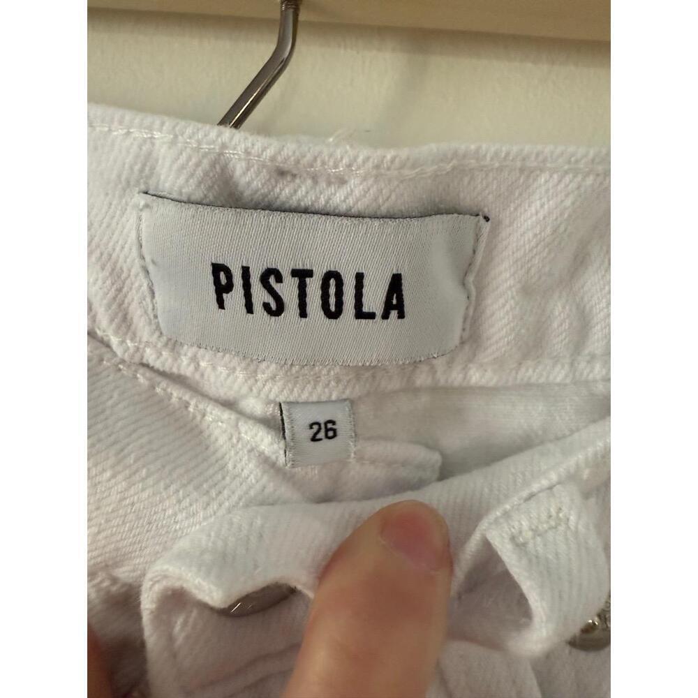 PISTOLA Womens Jeans Size 26 White High Rise Distressed Ripped Denim - Picture 5 of 10